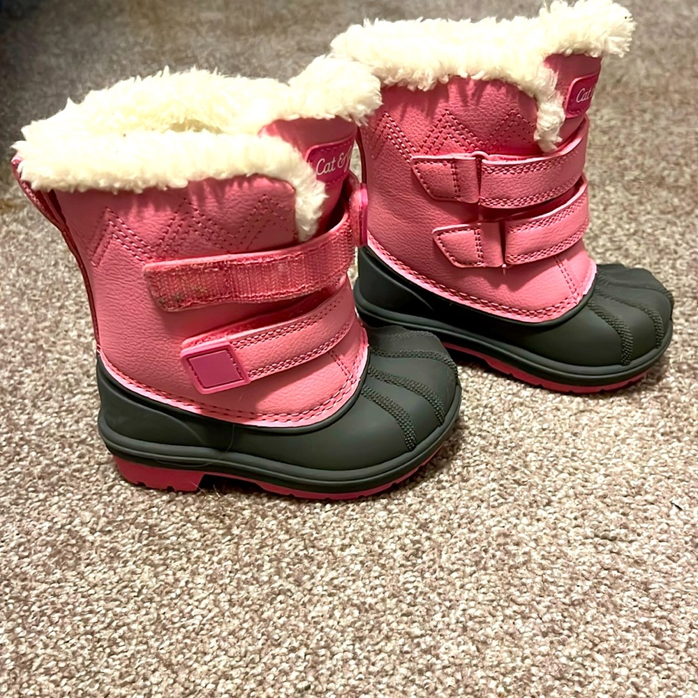 Toddler Girl Pink Cat & Jack Snow Boots size 5